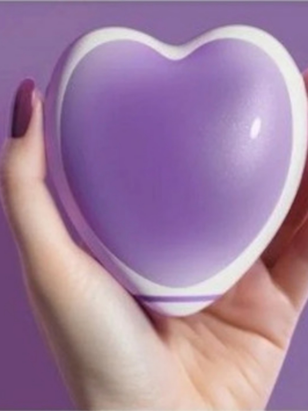 Heart-Shaped Personal Messager in Purple & White NWT